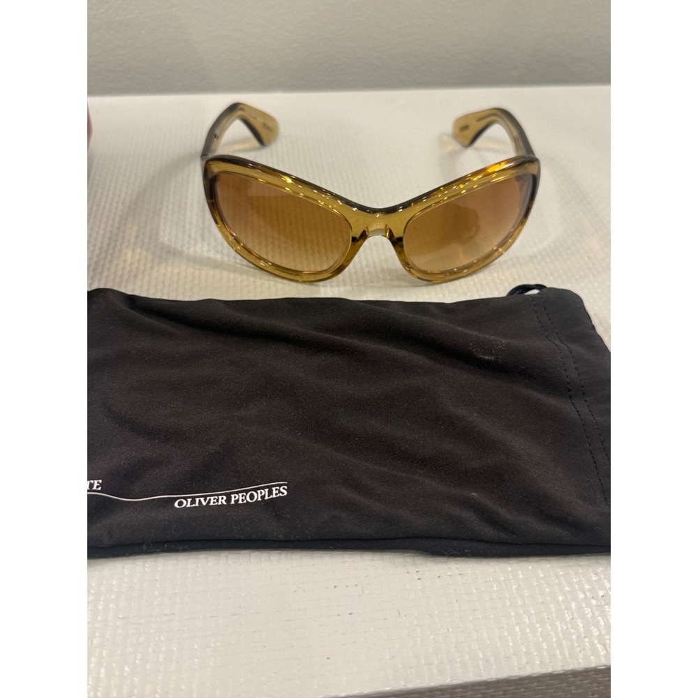 Khaite Oliver Peoples 1967 Sunglasses Amber Translucent Wrap Around Italy